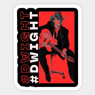 DWIGHT RED STYLE NEGATIVE SPACE Sticker